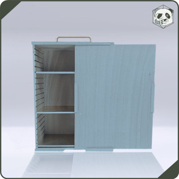 Small H2 PAWS Transport Case – Compact Storage for Warhammer and Wargame Miniatures (28x15x38 cm) | Panda’s Atelier