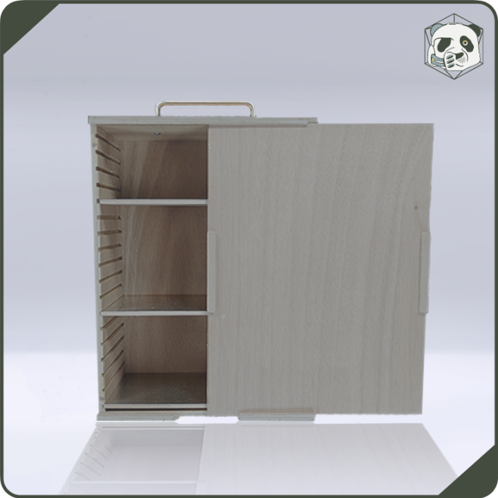 Small H2 PAWS Transport Case – Compact Storage for Warhammer and Wargame Miniatures (28x15x38 cm) | Panda’s Atelier