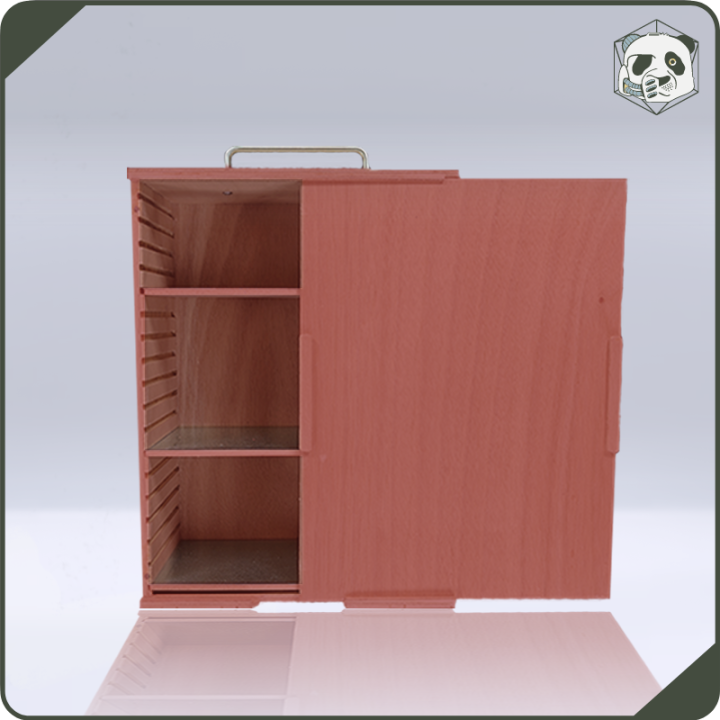 Small H2 PAWS Transport Case – Compact Storage for Warhammer and Wargame Miniatures (28x15x38 cm) | Panda’s Atelier