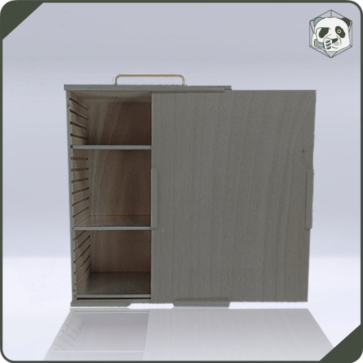 Small H2 PAWS Transport Case – Compact Storage for Warhammer and Wargame Miniatures (28x15x38 cm) | Panda’s Atelier