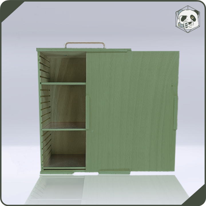 Small H2 PAWS Transport Case – Compact Storage for Warhammer and Wargame Miniatures (28x15x38 cm) | Panda’s Atelier