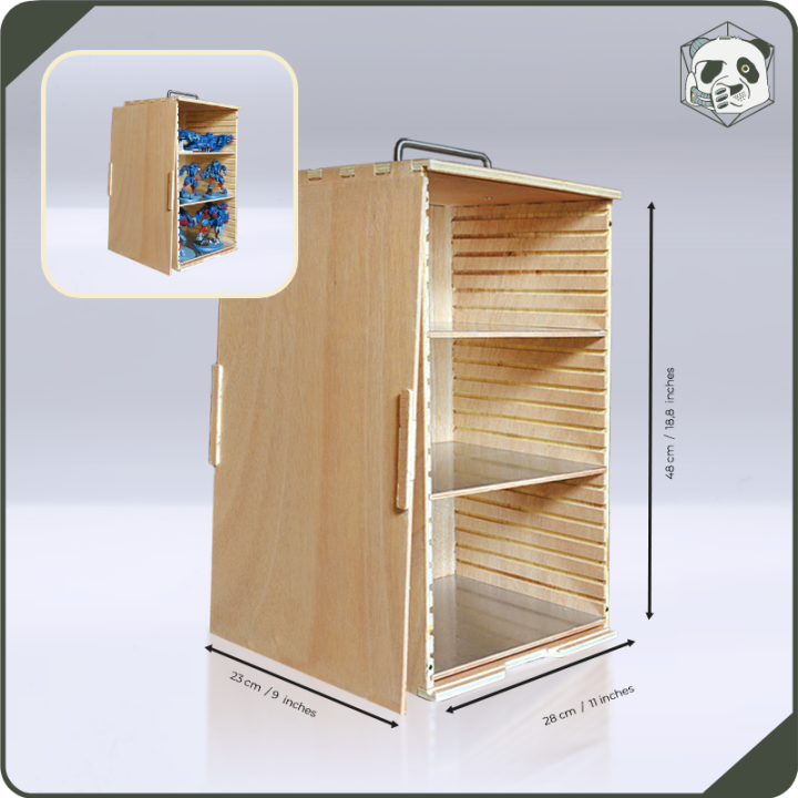 Medium H3 Transport Case – Optimal Storage for Warhammer and Wargame Miniatures (28x23x46 cm) | Panda’s Atelier