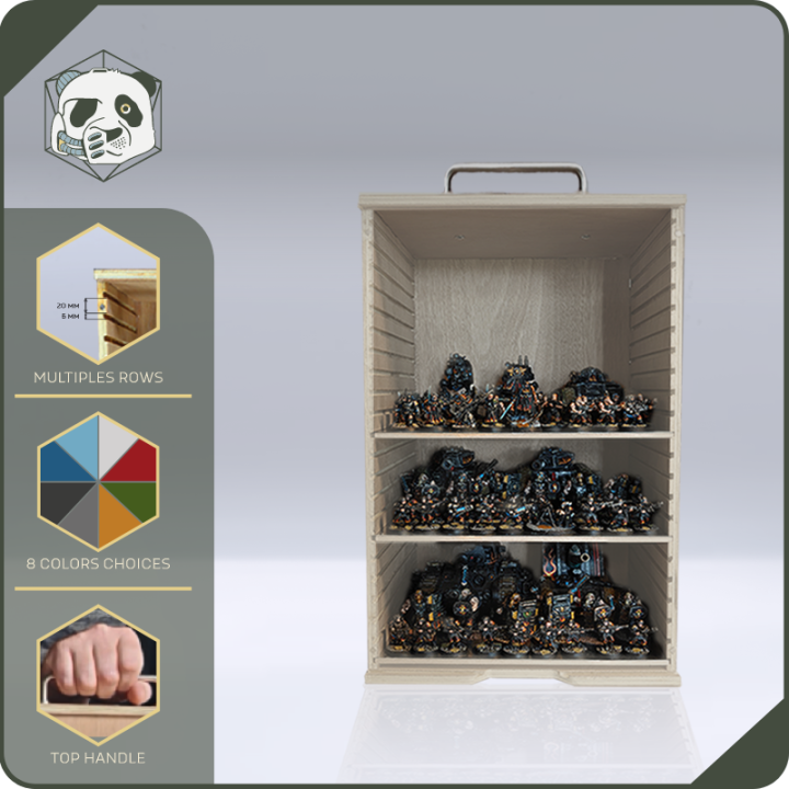 Mallette Medium H3 – Transport Optimal pour Figurines Warhammer et Wargame (28x23x46 cm) | Panda’s Atelier