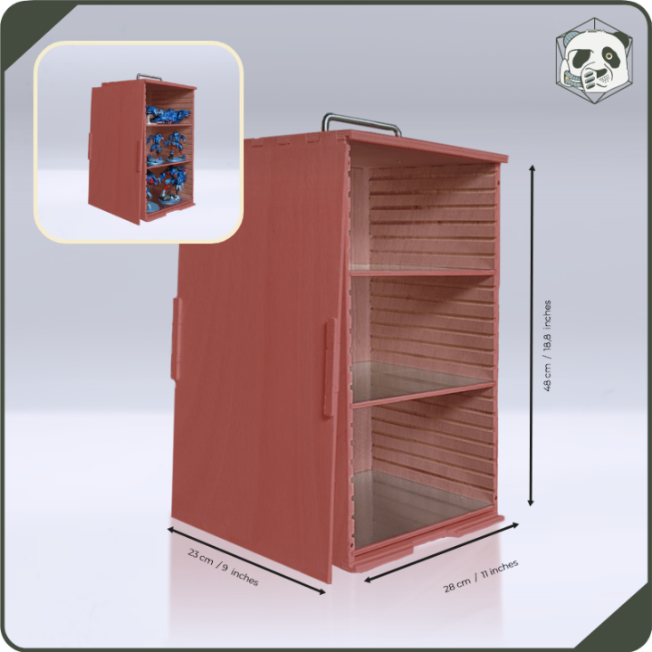 Mallette Medium H3 – Transport Optimal pour Figurines Warhammer et Wargame (28x23x46 cm) | Panda’s Atelier