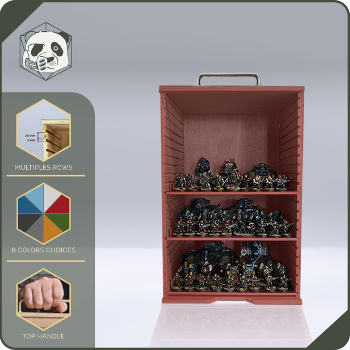 Mallette Medium H3 – Transport Optimal pour Figurines Warhammer et Wargame (28x23x46 cm) | Panda’s Atelier