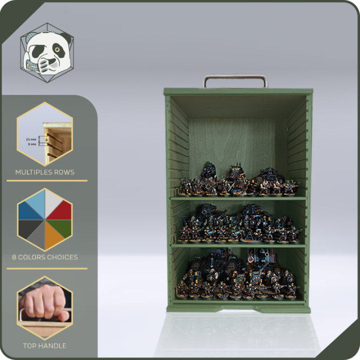 Mallette Medium H3 – Transport Optimal pour Figurines Warhammer et Wargame (28x23x46 cm) | Panda’s Atelier
