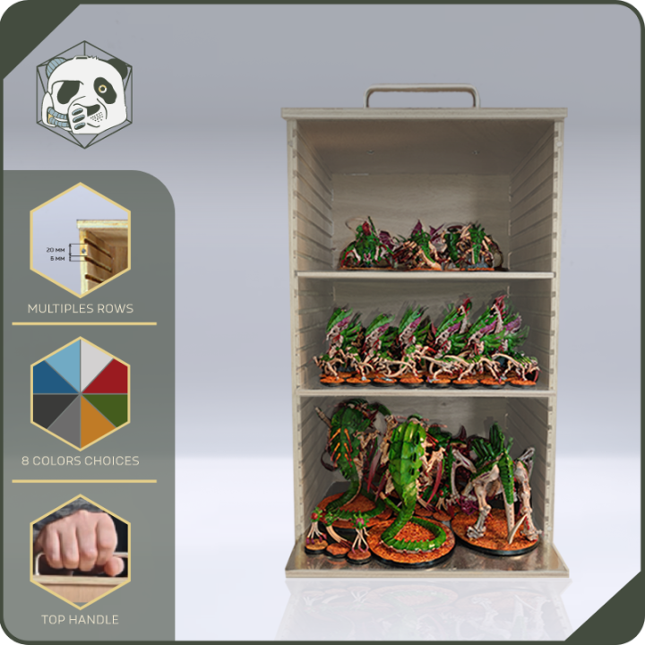 Mallette PAWS Large H3 – Transport pour Grandes Armées Warhammer et Wargame (28x28x46 cm) | Panda’s Atelier