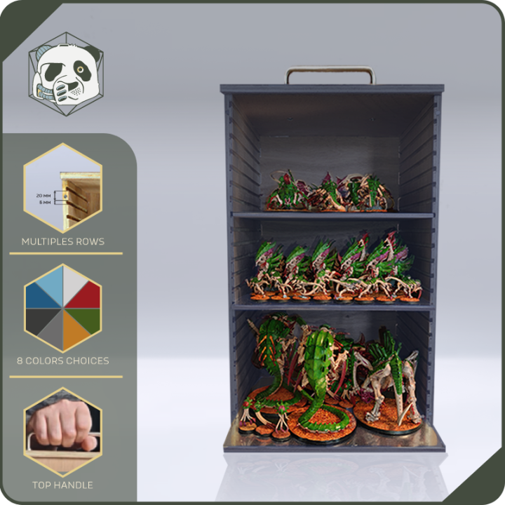 Mallette PAWS Large H3 – Transport pour Grandes Armées Warhammer et Wargame (28x28x46 cm) | Panda’s Atelier