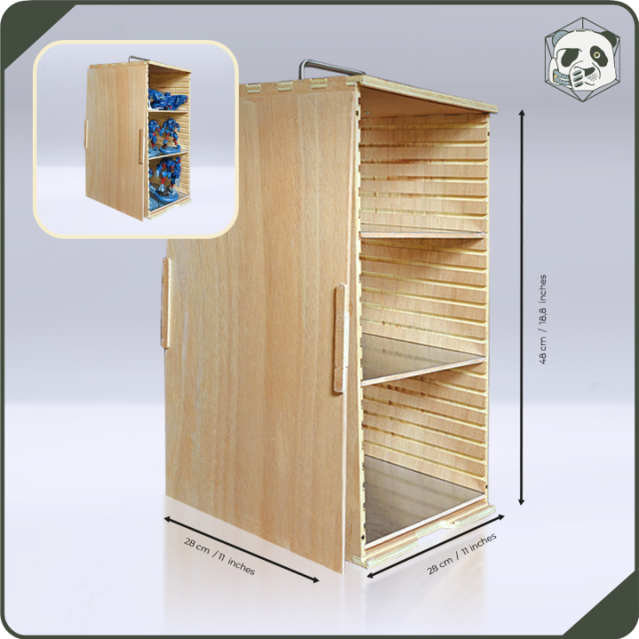 Mallette PAWS Large H3 – Transport pour Grandes Armées Warhammer et Wargame (28x28x46 cm) | Panda’s Atelier