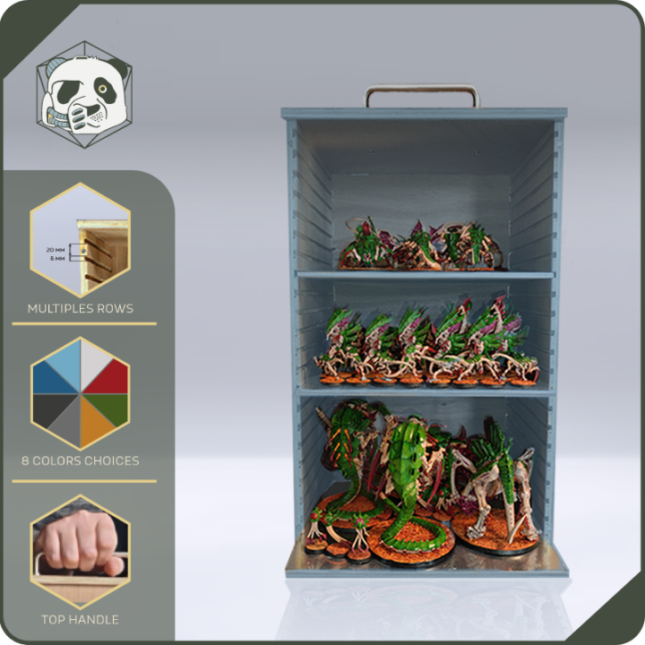 Mallette PAWS Large H3 – Transport pour Grandes Armées Warhammer et Wargame (28x28x46 cm) | Panda’s Atelier