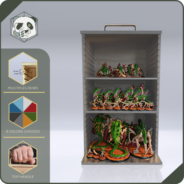 Mallette PAWS Large H3 – Transport pour Grandes Armées Warhammer et Wargame (28x28x46 cm) | Panda’s Atelier