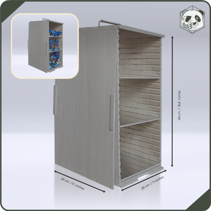PAWS Large H3 Transport Case – Storage for Large Warhammer and Wargame Armies (28x28x46 cm) | Panda’s Atelier