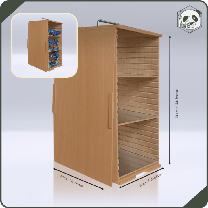 Mallette PAWS Large H3 – Transport pour Grandes Armées Warhammer et Wargame (28x28x46 cm) | Panda’s Atelier