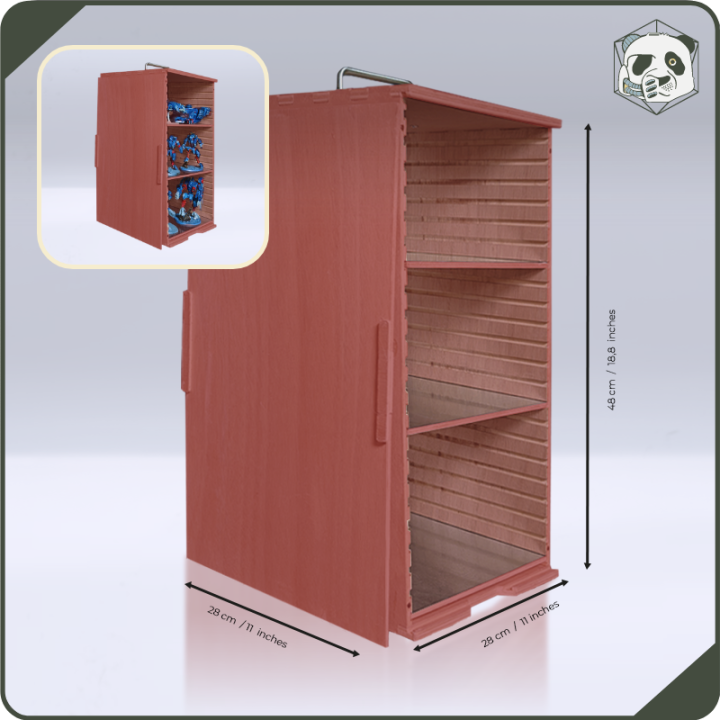 Mallette PAWS Large H3 – Transport pour Grandes Armées Warhammer et Wargame (28x28x46 cm) | Panda’s Atelier