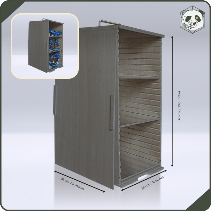 Mallette PAWS Large H3 – Transport pour Grandes Armées Warhammer et Wargame (28x28x46 cm) | Panda’s Atelier