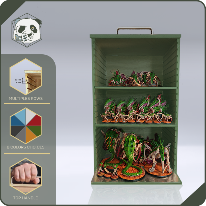 Mallette PAWS Large H3 – Transport pour Grandes Armées Warhammer et Wargame (28x28x46 cm) | Panda’s Atelier