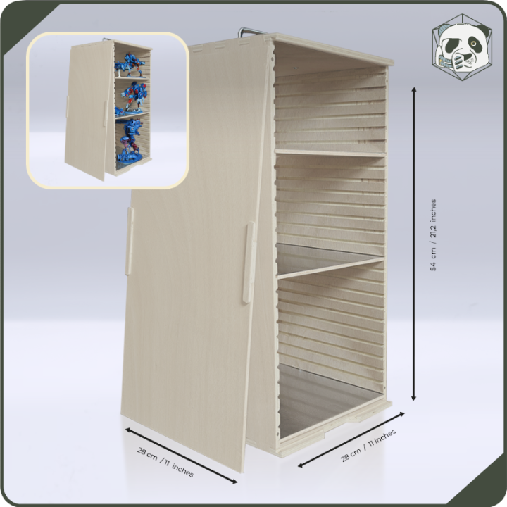 Large H4 Transport Case – Ultimate Storage for Voluminous Armies (28x28x54 cm) | Panda’s Atelier