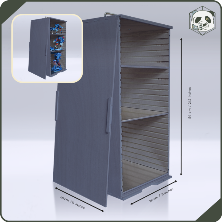 Large H4 Transport Case – Ultimate Storage for Voluminous Armies (28x28x54 cm) | Panda’s Atelier