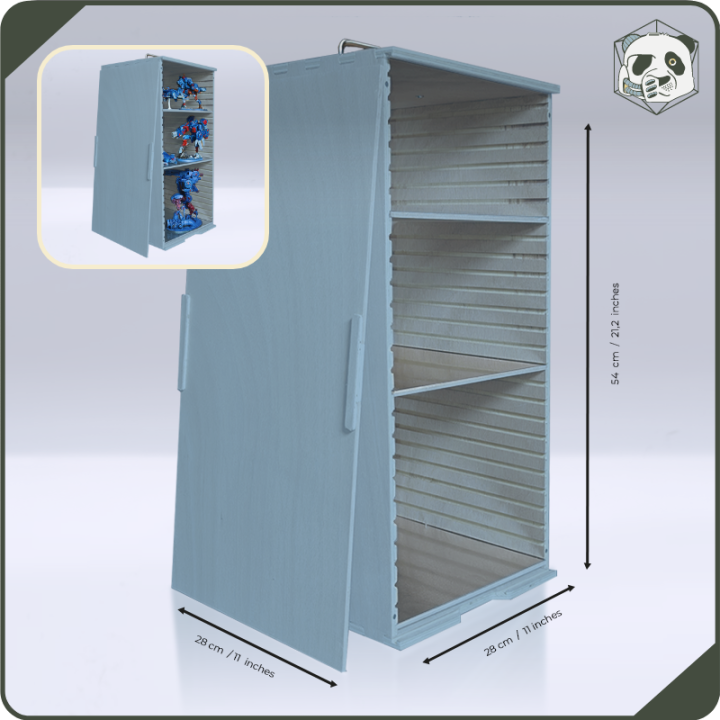 Large H4 Transport Case – Ultimate Storage for Voluminous Armies (28x28x54 cm) | Panda’s Atelier