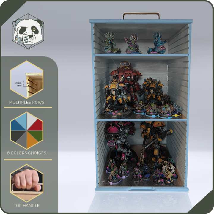 Large H4 Transport Case – Ultimate Storage for Voluminous Armies (28x28x54 cm) | Panda’s Atelier