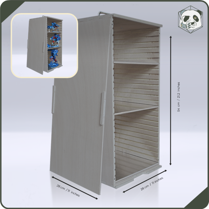 Large H4 Transport Case – Ultimate Storage for Voluminous Armies (28x28x54 cm) | Panda’s Atelier