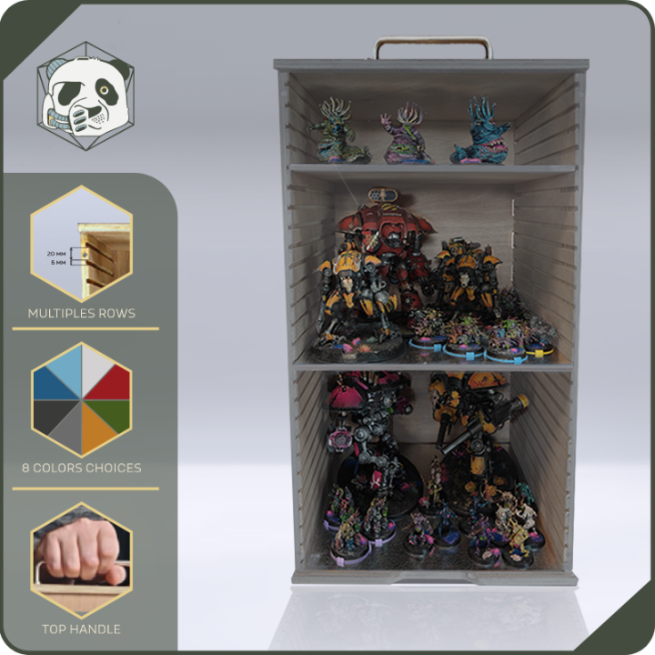 Large H4 Transport Case – Ultimate Storage for Voluminous Armies (28x28x54 cm) | Panda’s Atelier