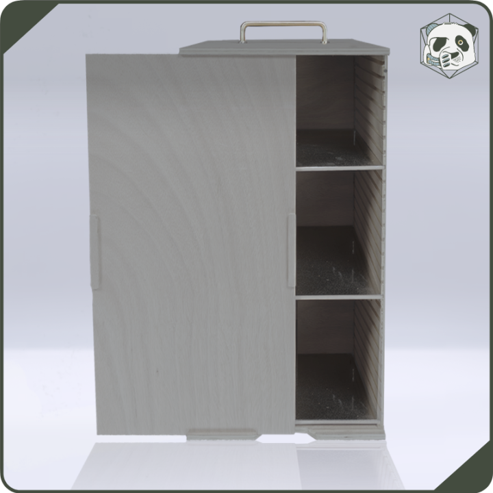 Large H4 Transport Case – Ultimate Storage for Voluminous Armies (28x28x54 cm) | Panda’s Atelier