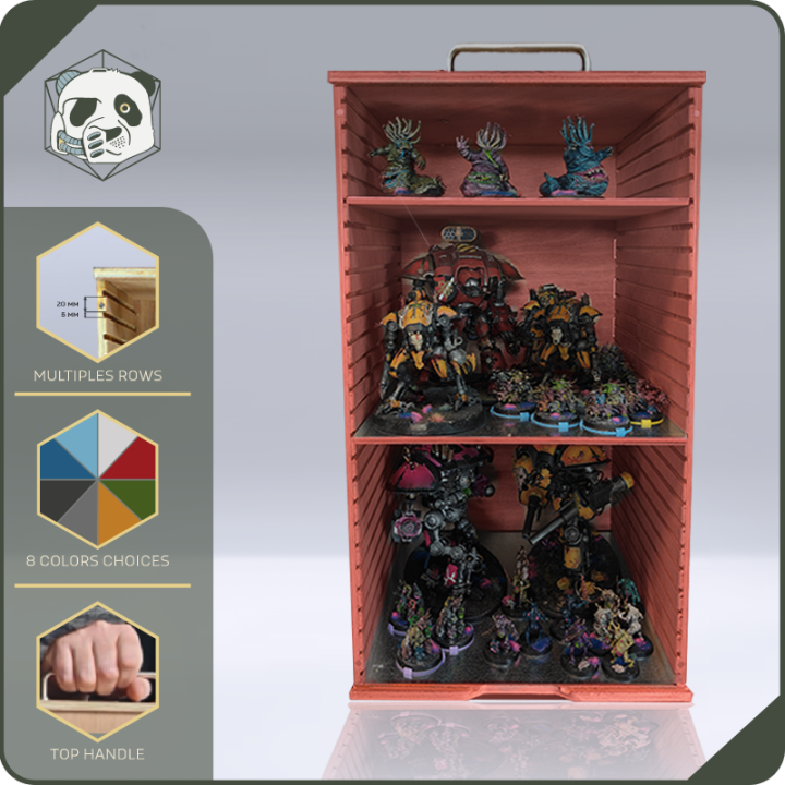 Large H4 Transport Case – Ultimate Storage for Voluminous Armies (28x28x54 cm) | Panda’s Atelier