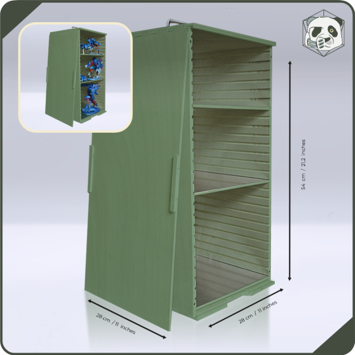 Large H4 Transport Case – Ultimate Storage for Voluminous Armies (28x28x54 cm) | Panda’s Atelier