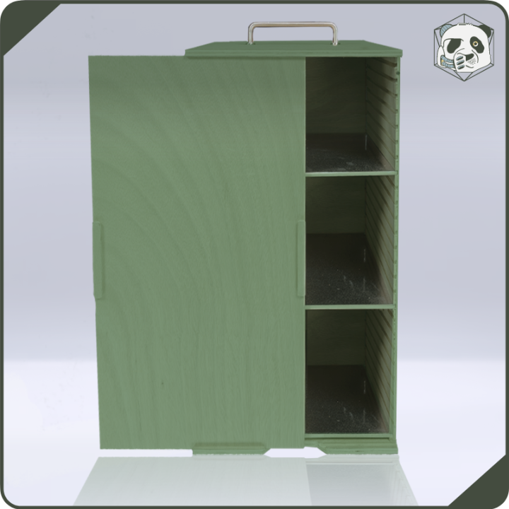 Large H4 Transport Case – Ultimate Storage for Voluminous Armies (28x28x54 cm) | Panda’s Atelier
