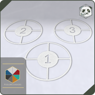 Marqueurs d’Objectifs Numérotés pour Kill Team – Lot de 3 | Panda’s Atelier