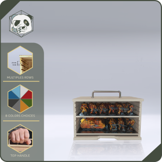 Small H1 PAWS Transport Case – Compact Storage for Warhammer and Wargame Miniatures (28x15x16 cm) | Panda’s Atelier