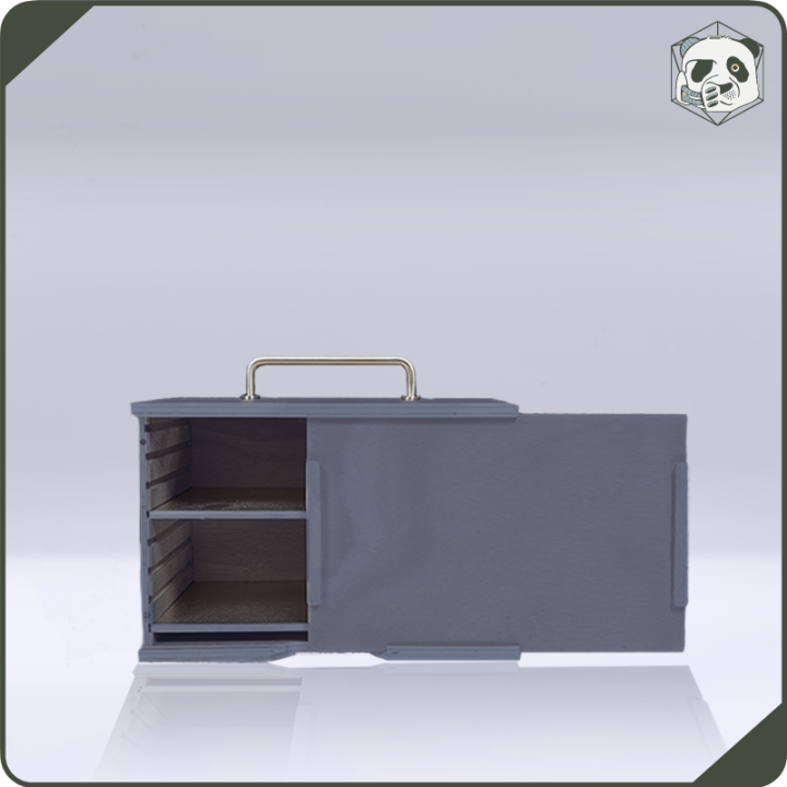 Small H1 PAWS Transport Case – Compact Storage for Warhammer and Wargame Miniatures (28x15x16 cm) | Panda’s Atelier