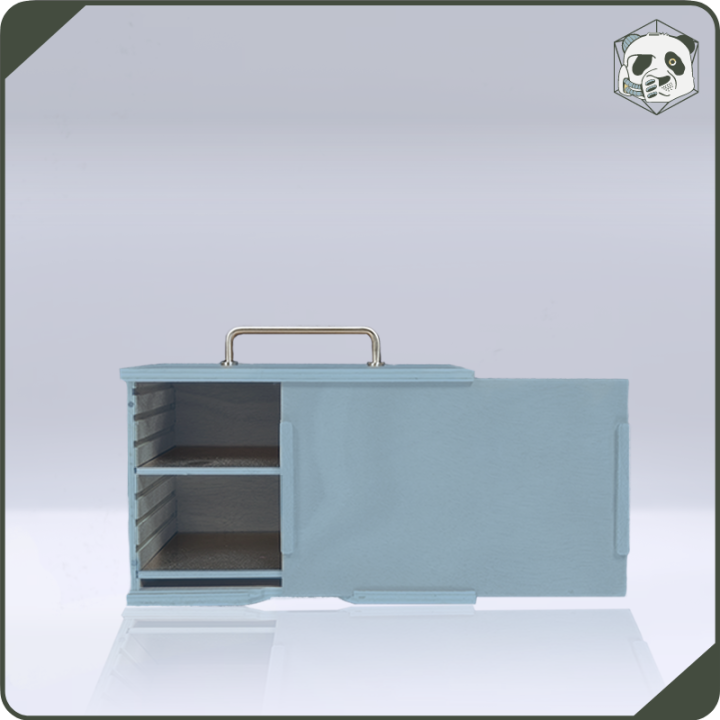 Small H1 PAWS Transport Case – Compact Storage for Warhammer and Wargame Miniatures (28x15x16 cm) | Panda’s Atelier