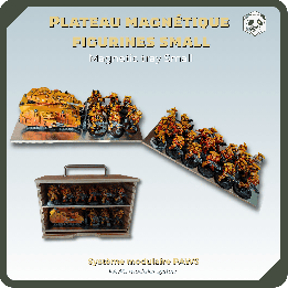 Plateau magnétique figurines Small – Rangement et transport (50 figurines) | PAWS