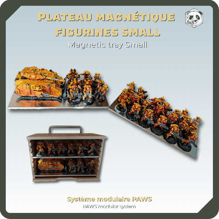 Small Magnetic Miniature Tray – Storage and Transport (50 Minis) | PAWS