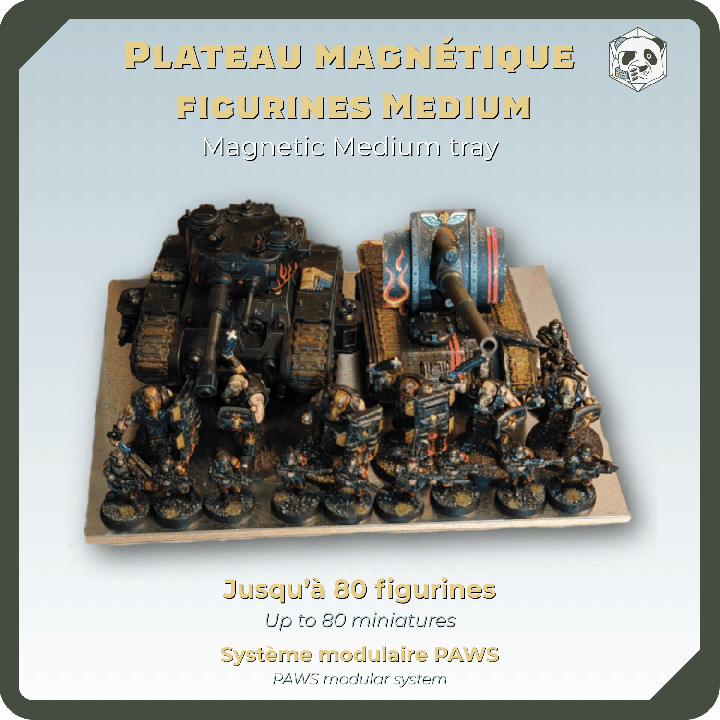Medium Magnetic Miniature Tray – Secure Transport for 80 Minis | PAWS