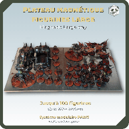 Plateau magnétique figurines Large – Transport sécurisé 100 figurines | PAWS