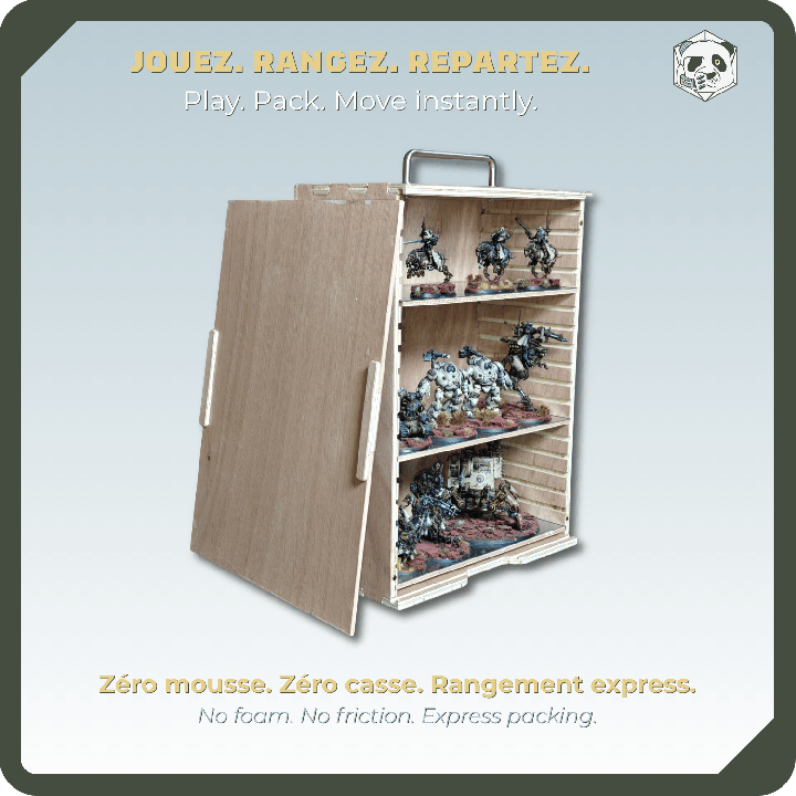Mallette de transport figurines Small H2 – Tournoi & armée 2000 pts | PAWS