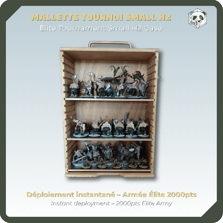 Mallette de transport figurines Small H2 – Tournoi & armée 2000 pts | PAWS