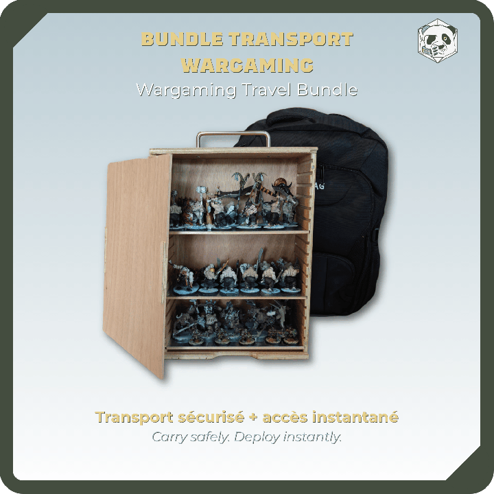 Bundle Nomade – Mallette PAWS Small H2 + Sac à Dos pour Wargamers | Panda’s Atelier