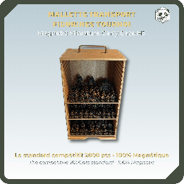 Mallette de transport figurines Medium H3 – Grande capacité 2000 points | PAWS