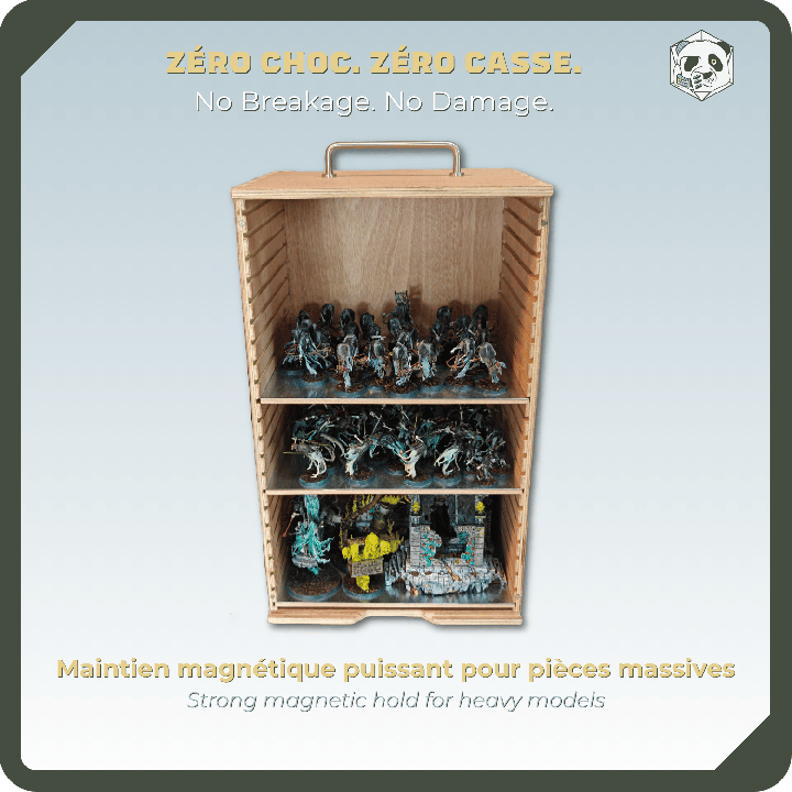 Mallette PAWS Large H3 – Transport pour Grandes Armées Warhammer et Wargame (28x28x46 cm) | Panda’s Atelier