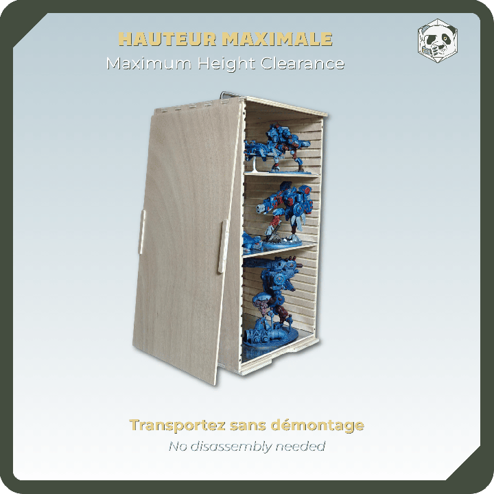 Large H4 Transport Case – Ultimate Storage for Voluminous Armies (28x28x54 cm) | Panda’s Atelier