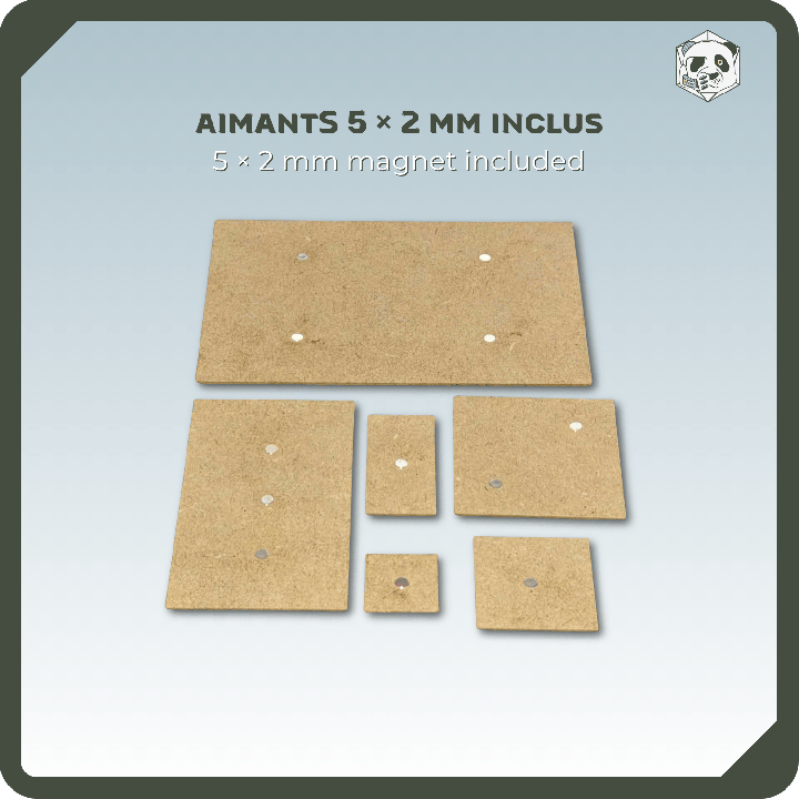 Square & Rectangular Wooden Wargame Miniature Bases | Panda's Atelier