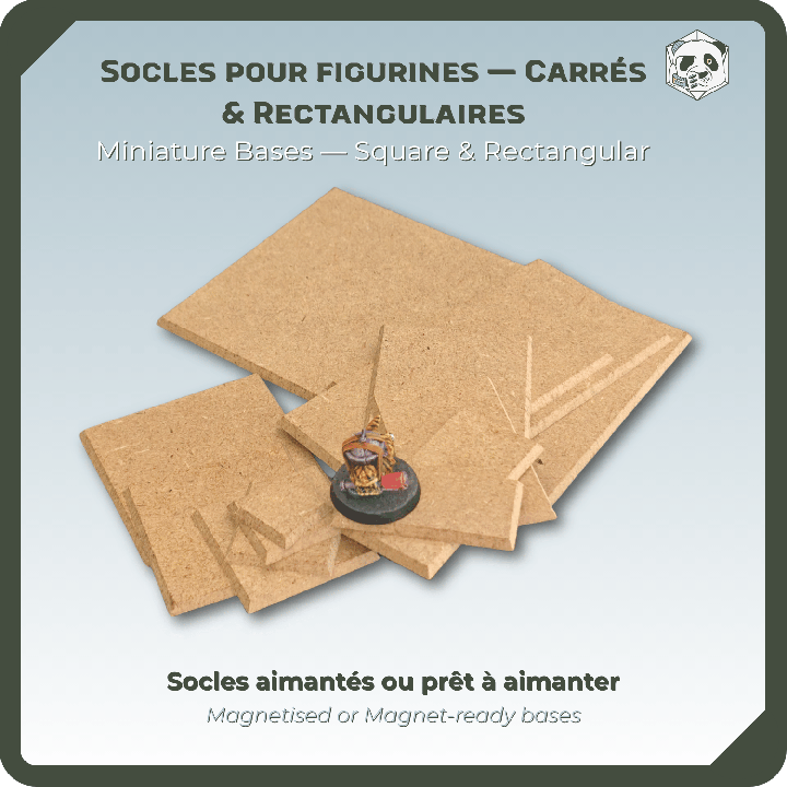 Square & Rectangular Wooden Wargame Miniature Bases | Panda's Atelier