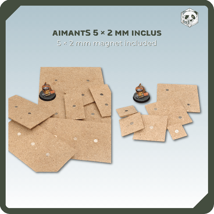 Socles Bois Carrés et Rectangulaires pour Figurines | Panda's Atelier