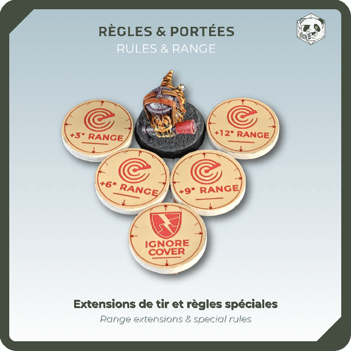 Tokens bois jeux de figurines – marqueurs d’effets 25 mm