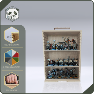 Mallette PAWS Small H2 – Transport Compact pour Figurines Warhammer et Wargame (28x15x38 cm) | Panda’s Atelier