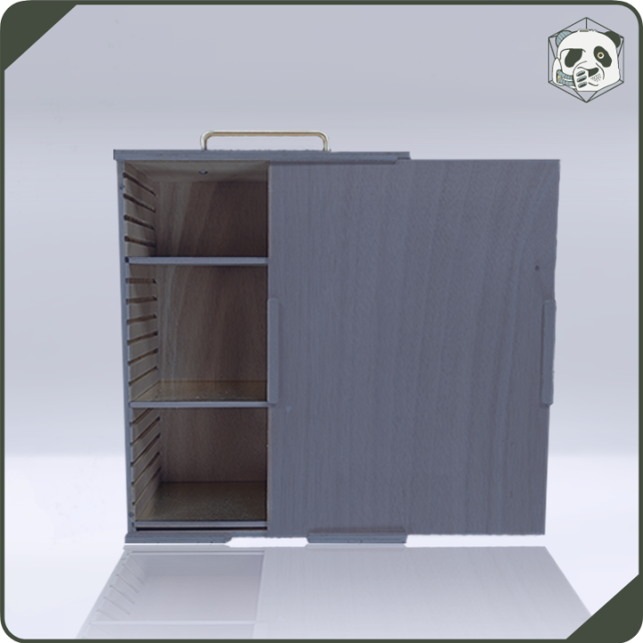 Small H2 PAWS Transport Case – Compact Storage for Warhammer and Wargame Miniatures (28x15x38 cm) | Panda’s Atelier